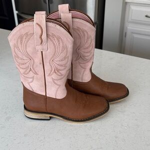 Pink and Brown Western Cowboy Boots